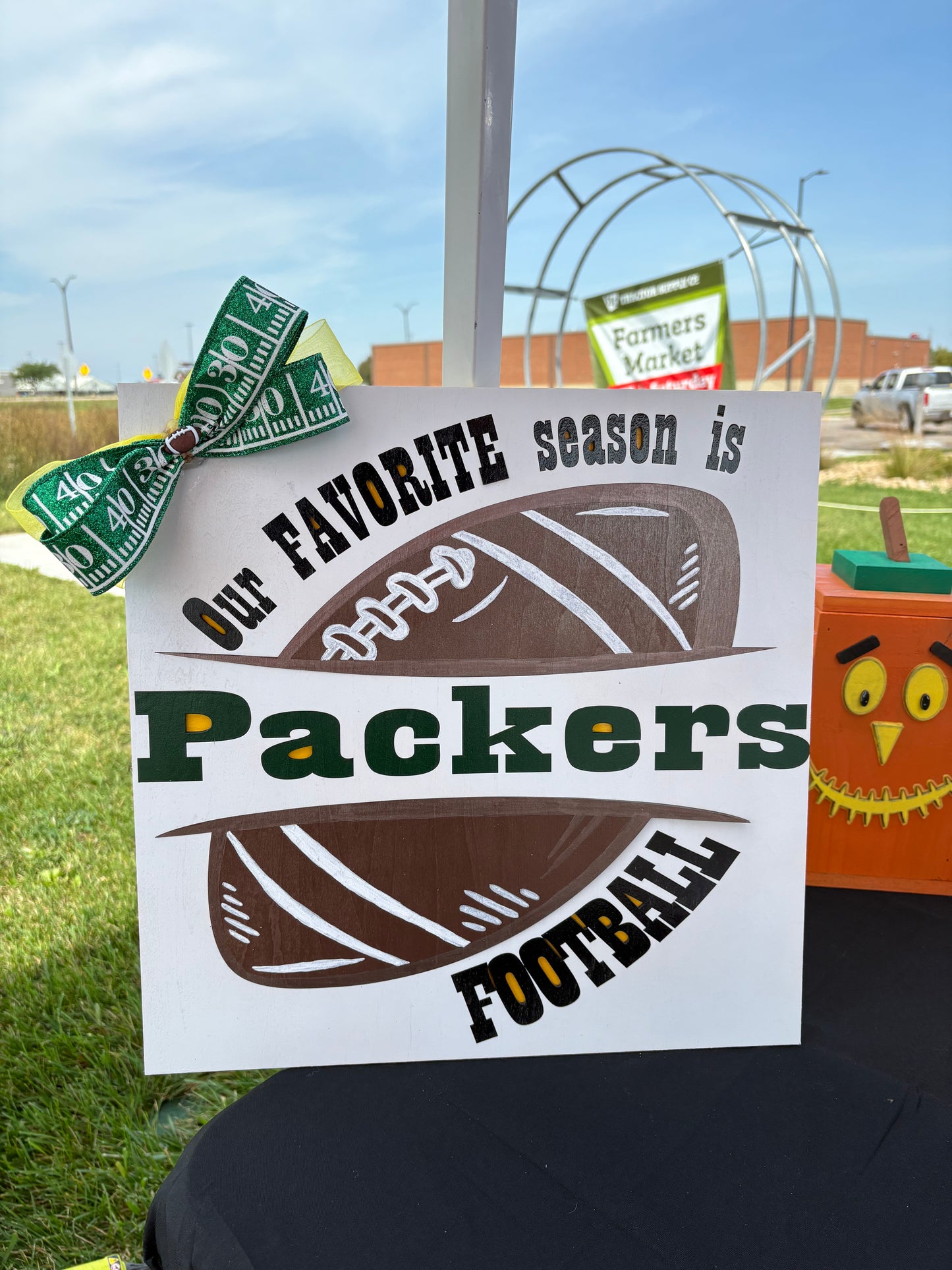 Customizable Handmade Sign - Our Favorite Season is Football