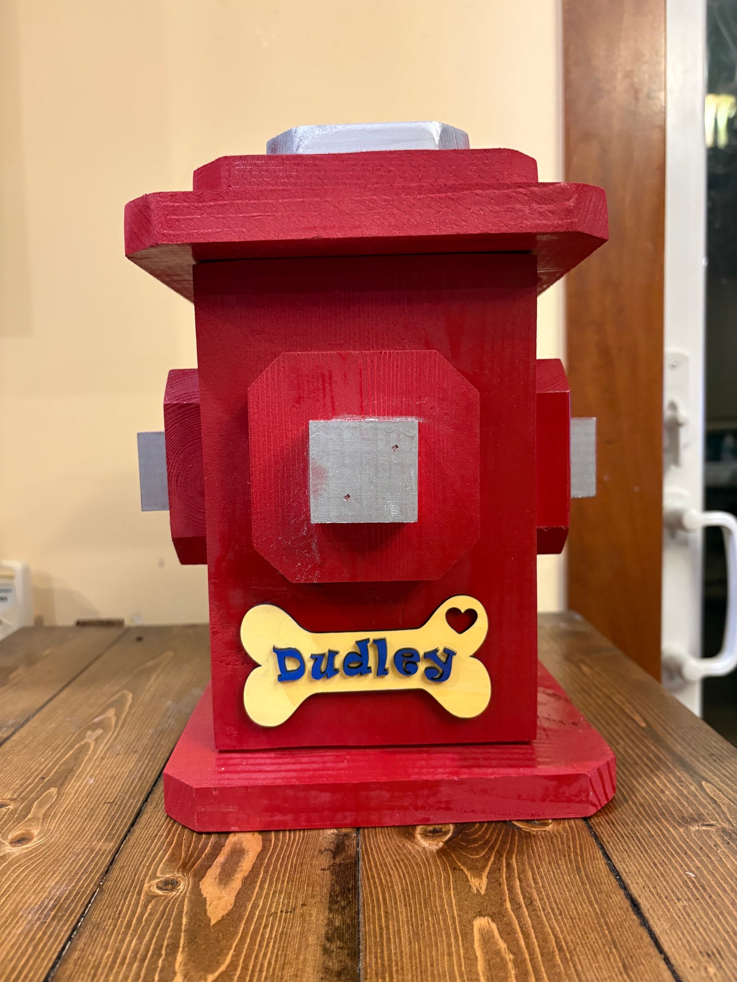 Personalized Fire Hydrant Dog Treat Holder