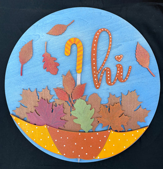 Fall umbrella door hanger