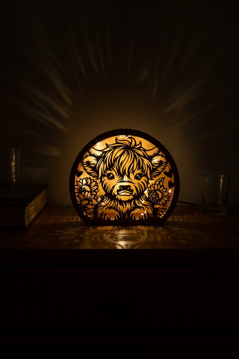 Highland Cow lantern