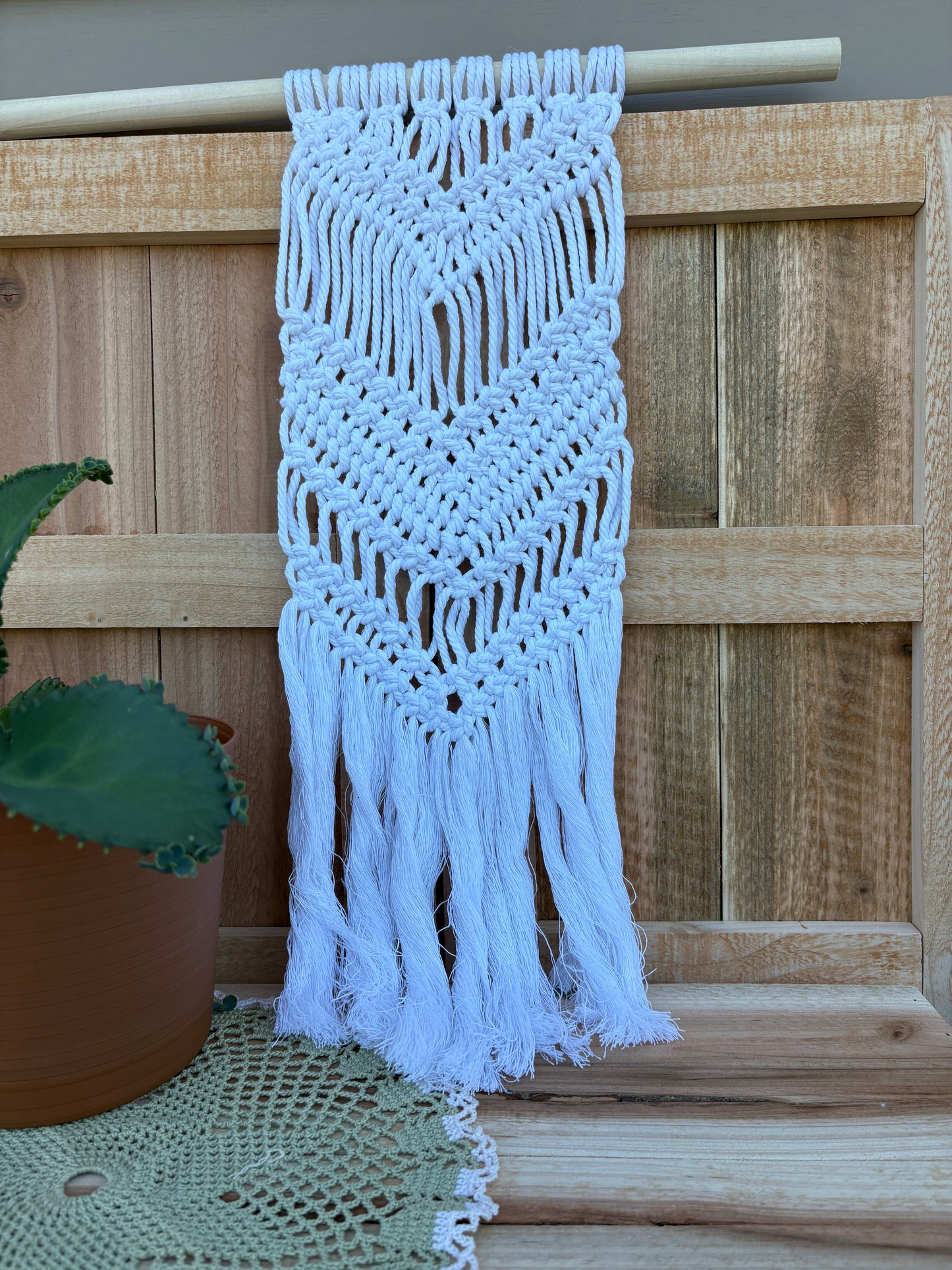 White Macramé Wall Hanging