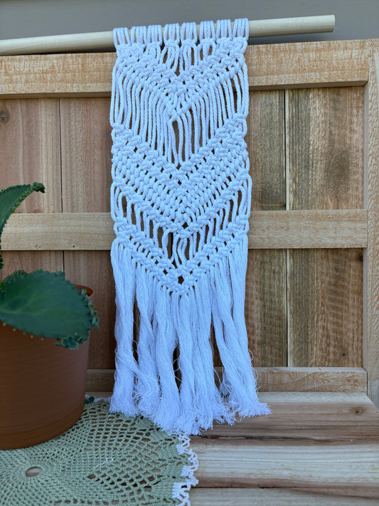 White Macramé Wall Hanging