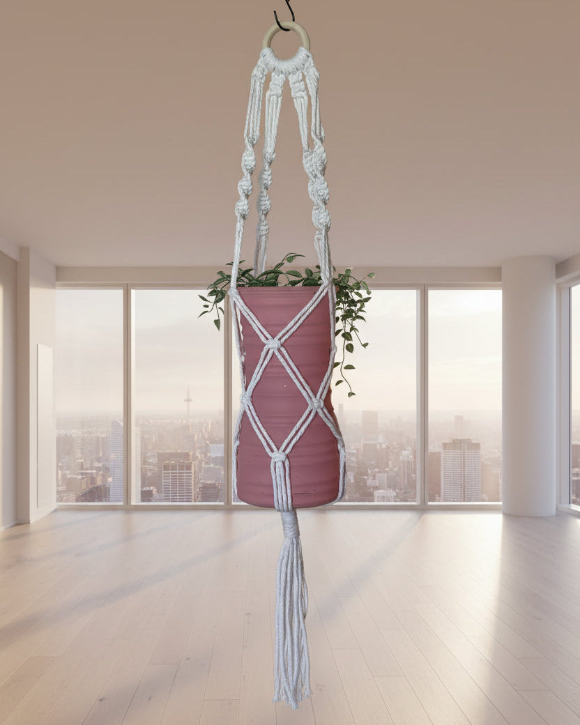 Upcycled Pink Glass Flower Vase with Handmade Base