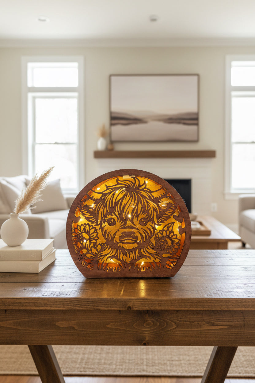 Highland Cow lantern