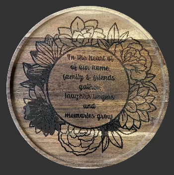 18-Inch Acacia Wood Lazy Susan